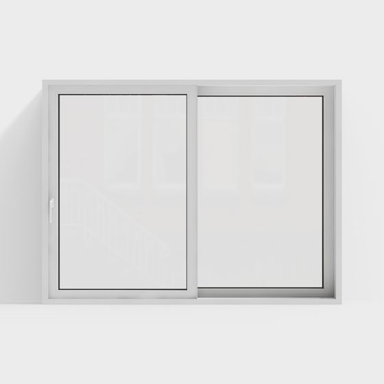 Elegant Sliding Door 3D model for Modern Spaces