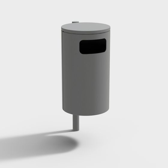Stylish Urban Trash Can 3D model for Creative Projects