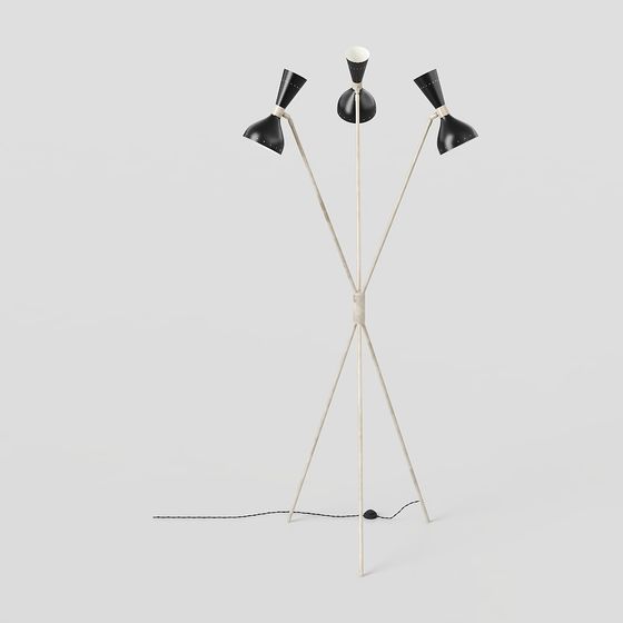 Tri-Light Floor Lamp 3D model