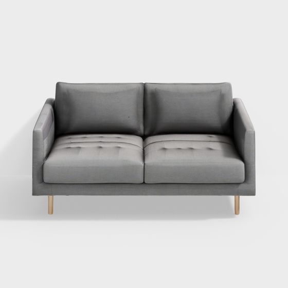 Modern Sofa 3D model with Cozy Minimalist Design