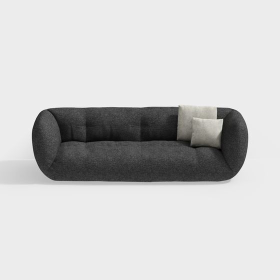 Modern Low-Polygon Sofa 3D Model for Creative Spaces