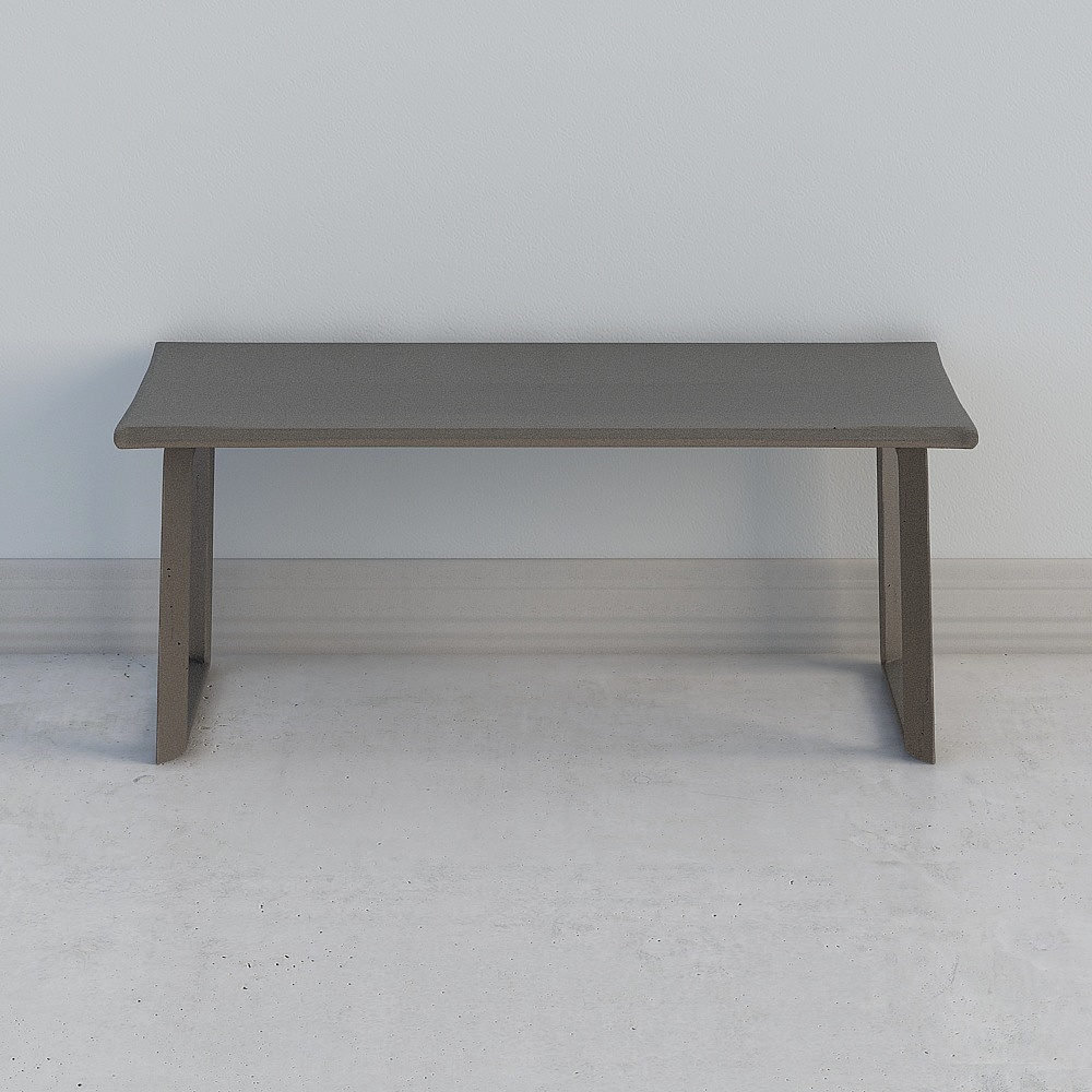 Contemporary Concrete Bench 3D model