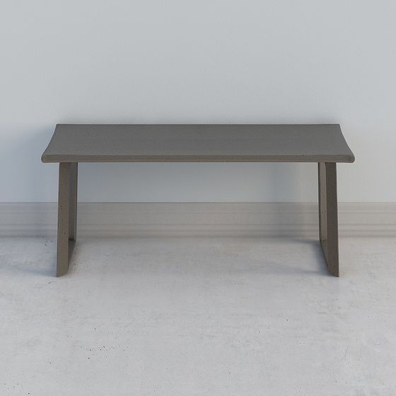 Contemporary Concrete Bench 3D model