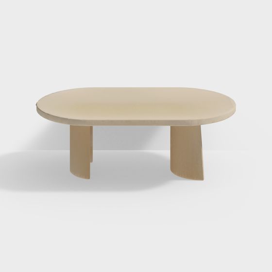Streamlined Coffee Table 3D model for Modern Design