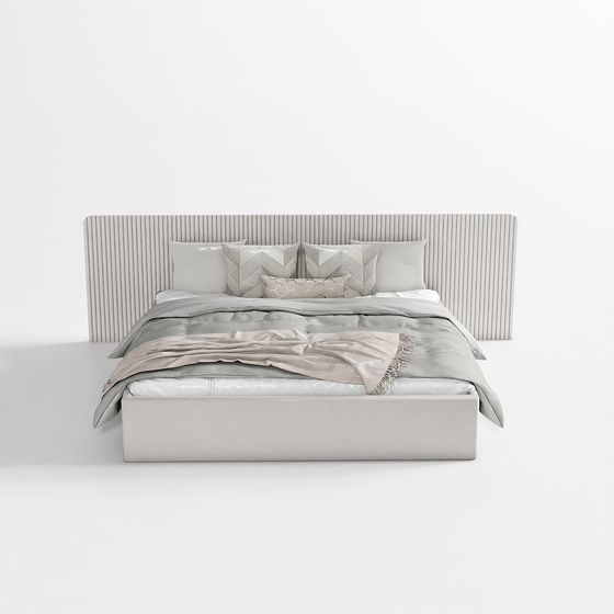 Stylish Low-Polygon Bed 3D model