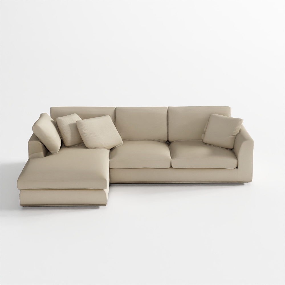 Hamilton Chaise Sectional Sofa Brilliant White