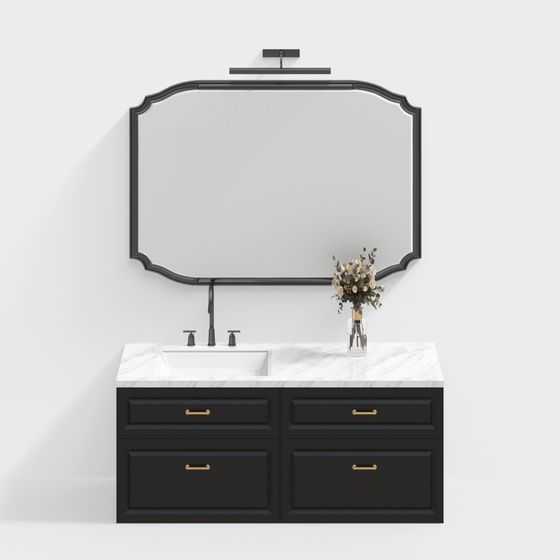 フレンチヴィンテージバスルームキャビネット