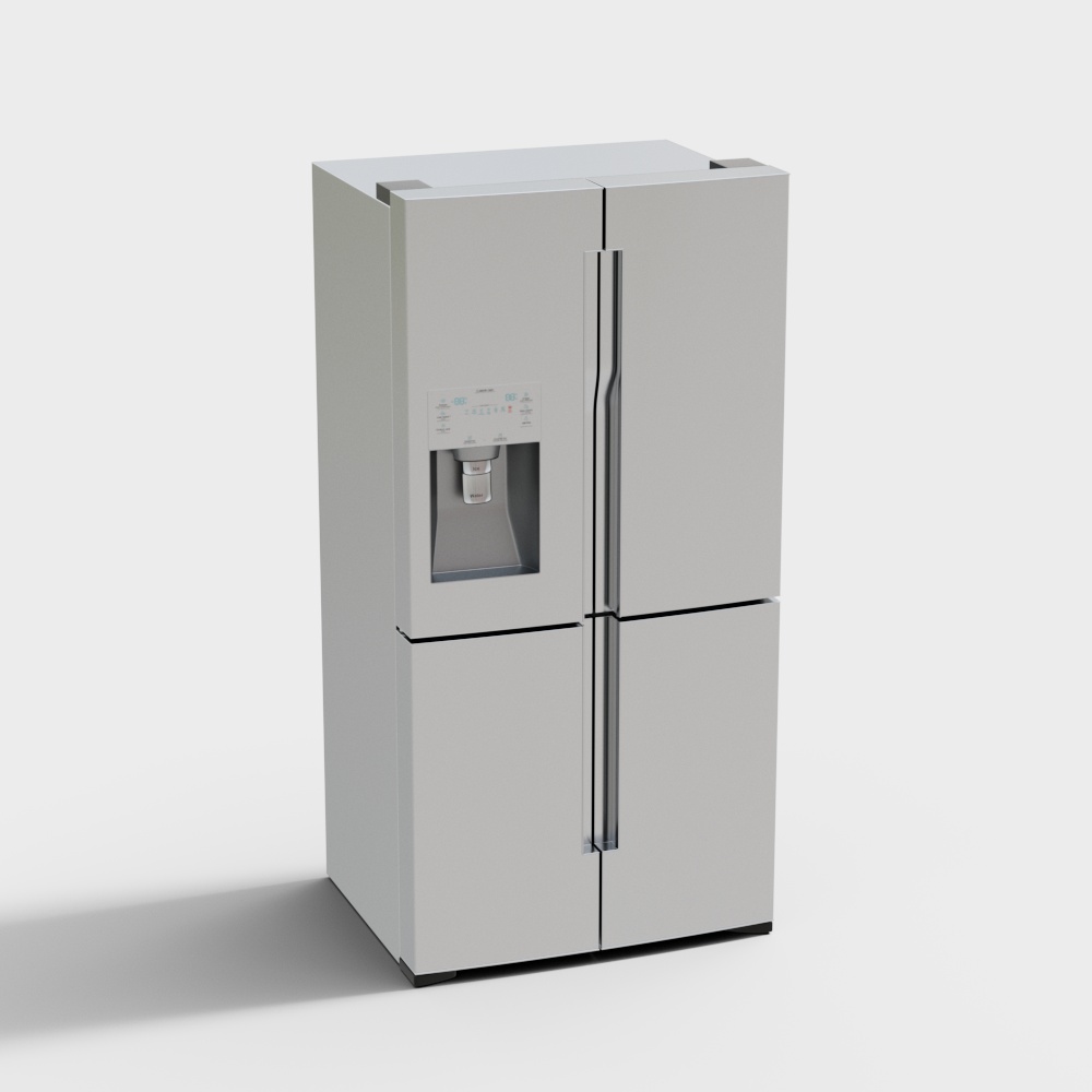 Haushaltsgerät – Moderner Kühlschrank mit Doppel-Tür (Ohne Logo)