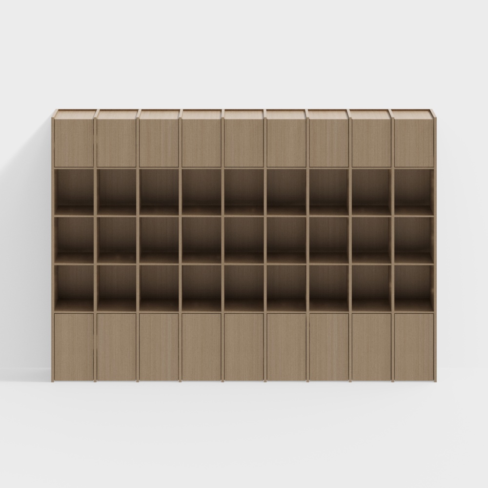 Modern Wood Bookshelf