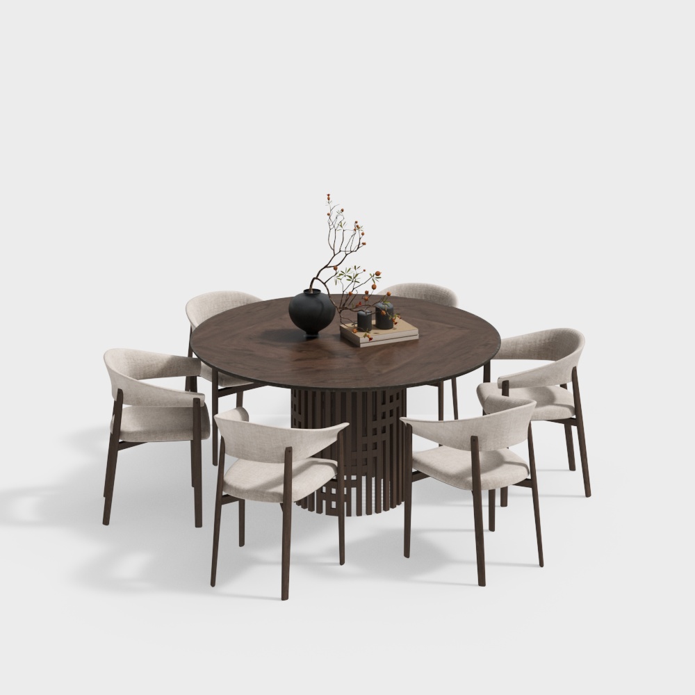 Vintage Round Dining Set