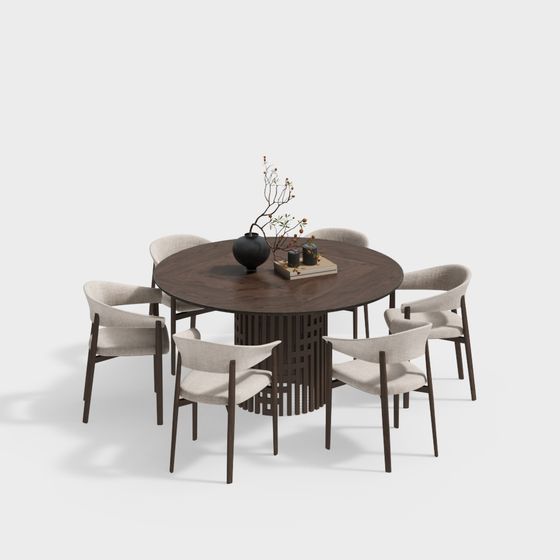 Vintage Round Dining Set