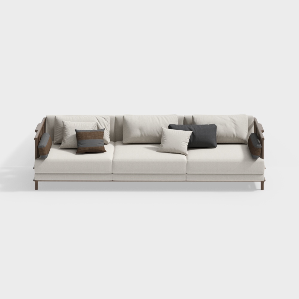 New Chinese-Style Zen Multi-Seat Sofa