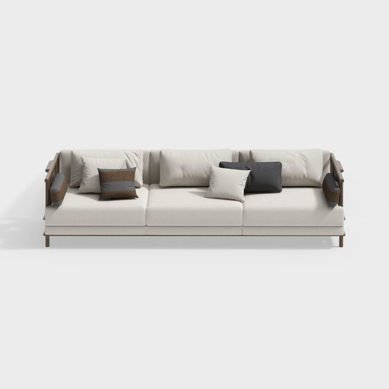 New Chinese-Style Zen Multi-Seat Sofa
