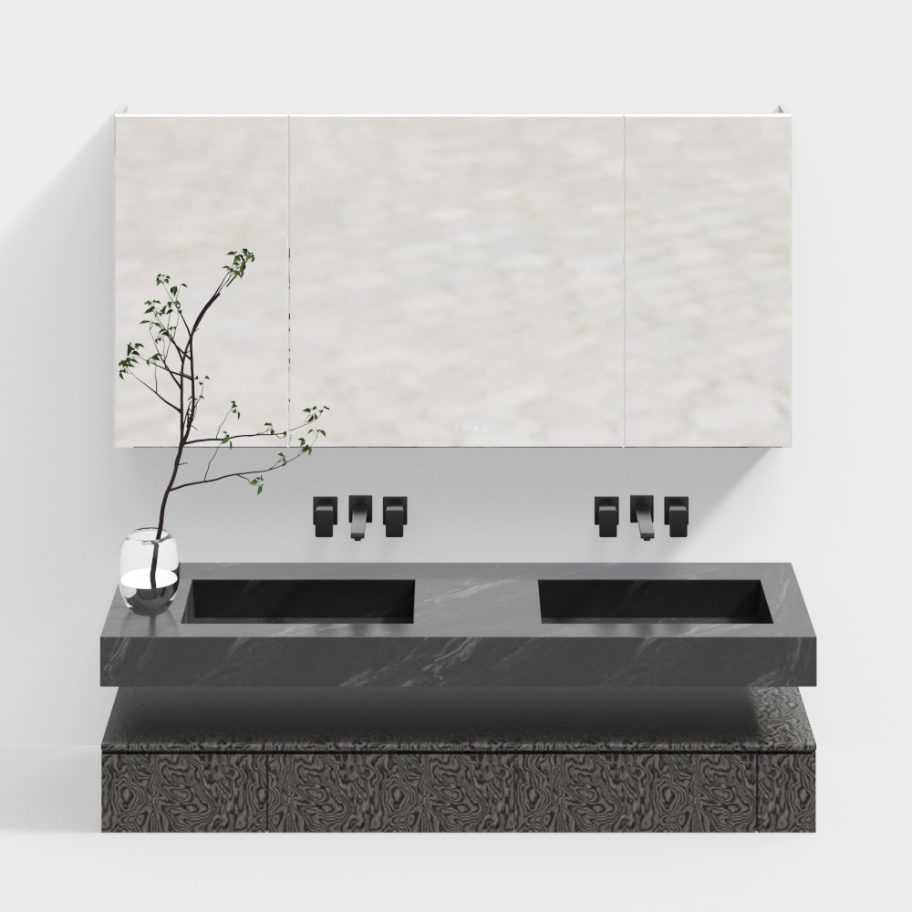 모던 더블 욕실 세면대