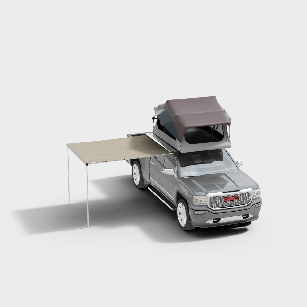 Veicolo da Campeggio – Auto Fuoristrada Moderna con Tenda sul Tetto