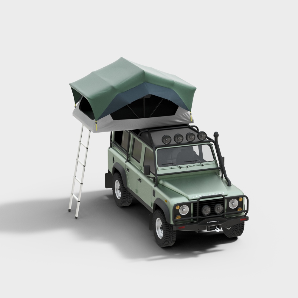 Camping Vehicle – Off-Road Car with Roof Tent