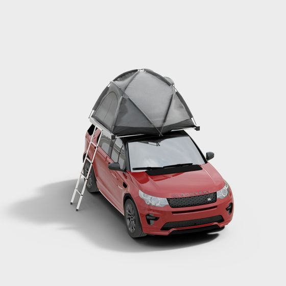 Camping Vehicle - Modern Off-Road Car with Roof Tent
