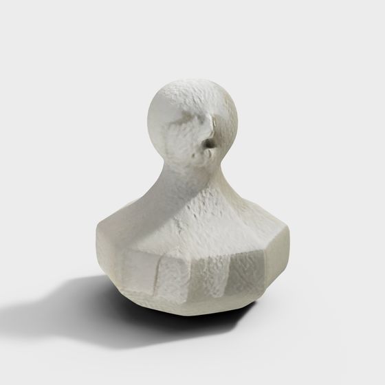 石膏アート作品 – 侘寂彫刻