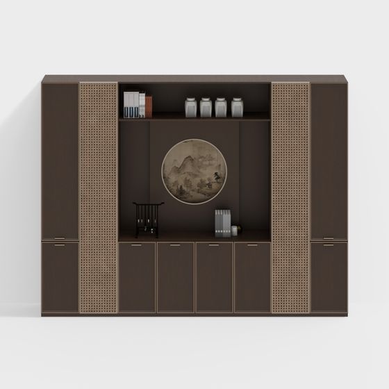 Modern Chinese-Style Bookshelf