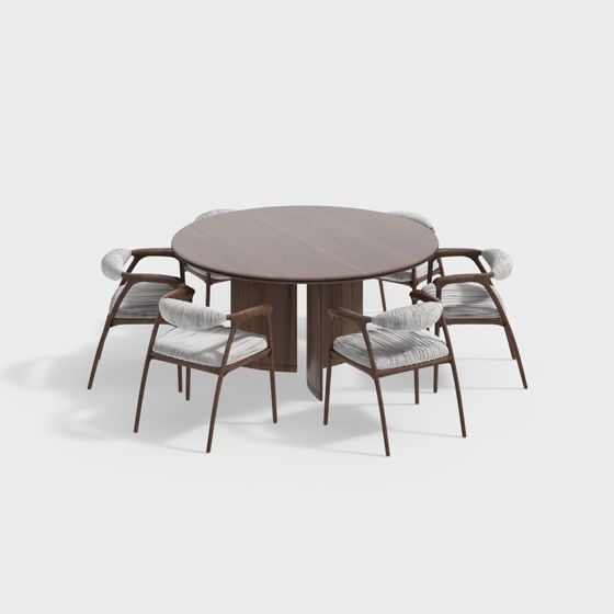 中式圓桌餐桌組