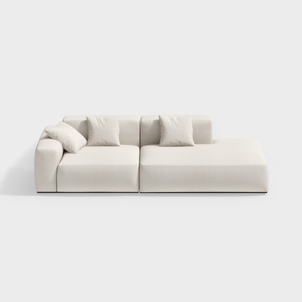 Sofa phòng khách kiểu 1 tay vịn, hình đậu phụ