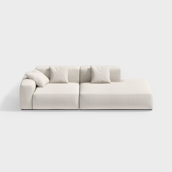 Sofa phòng khách kiểu 1 tay vịn, hình đậu phụ