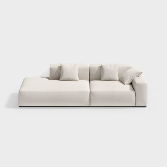 Sofa góc 1 tay vịn kiểu đậu hũ