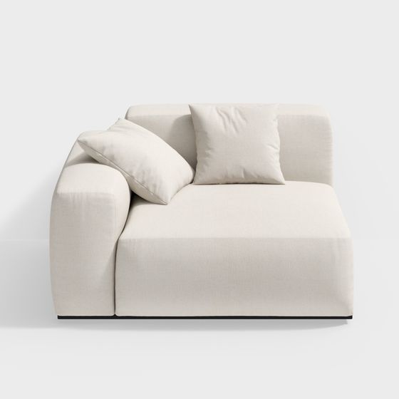 Sofa phòng khách một tay vịn hình đậu phụ