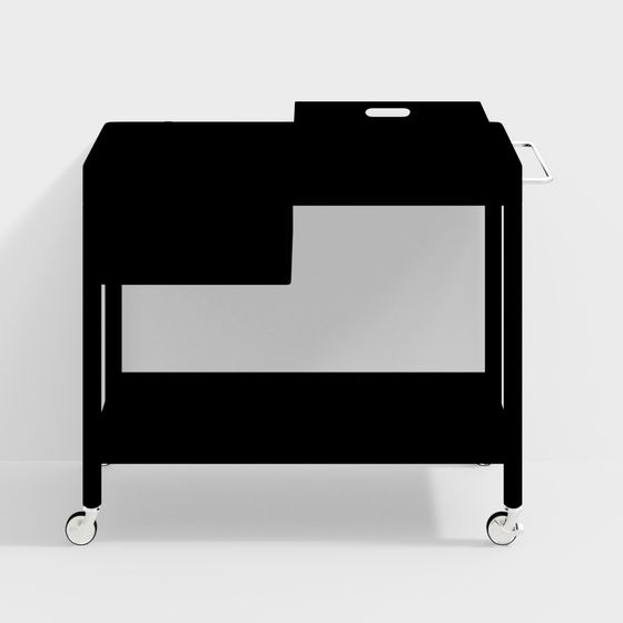 Xe đẩy gỗ nhỏ gọn có bánh xe