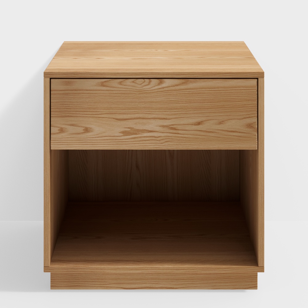 Mesita de Noche de Roble Blanco