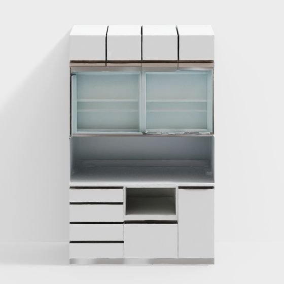 Modern Minimalist High-Detail Cabinet 3D model