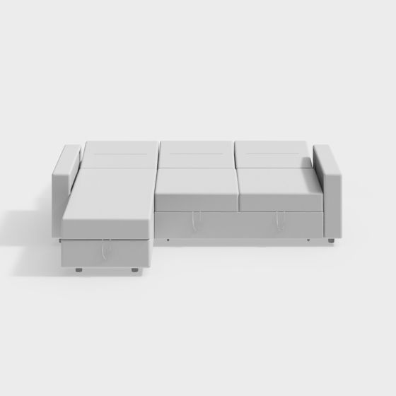 Minimalist Low-Poly Sofa 3D model for Modern Interiors