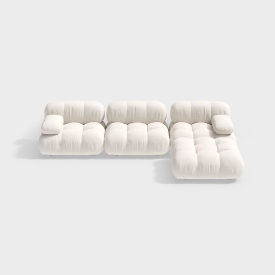 Contemporary Low Poly Sofa 3D model