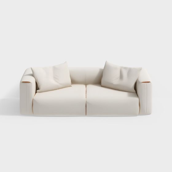 Modern Minimalist Low-Poly Sofa 3D model
