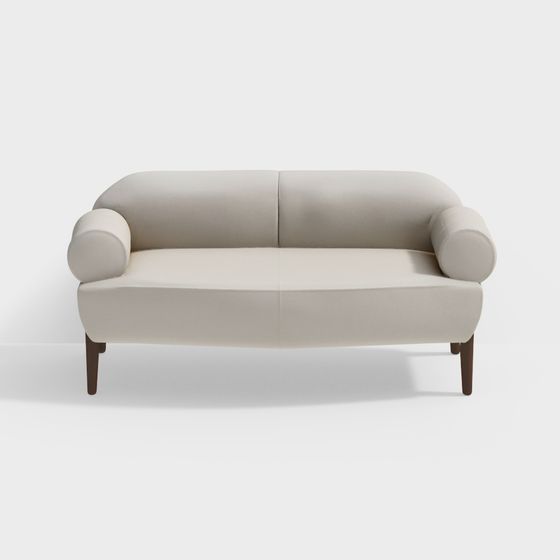 Cozy Curves 3D model Sofa for Modern Spaces