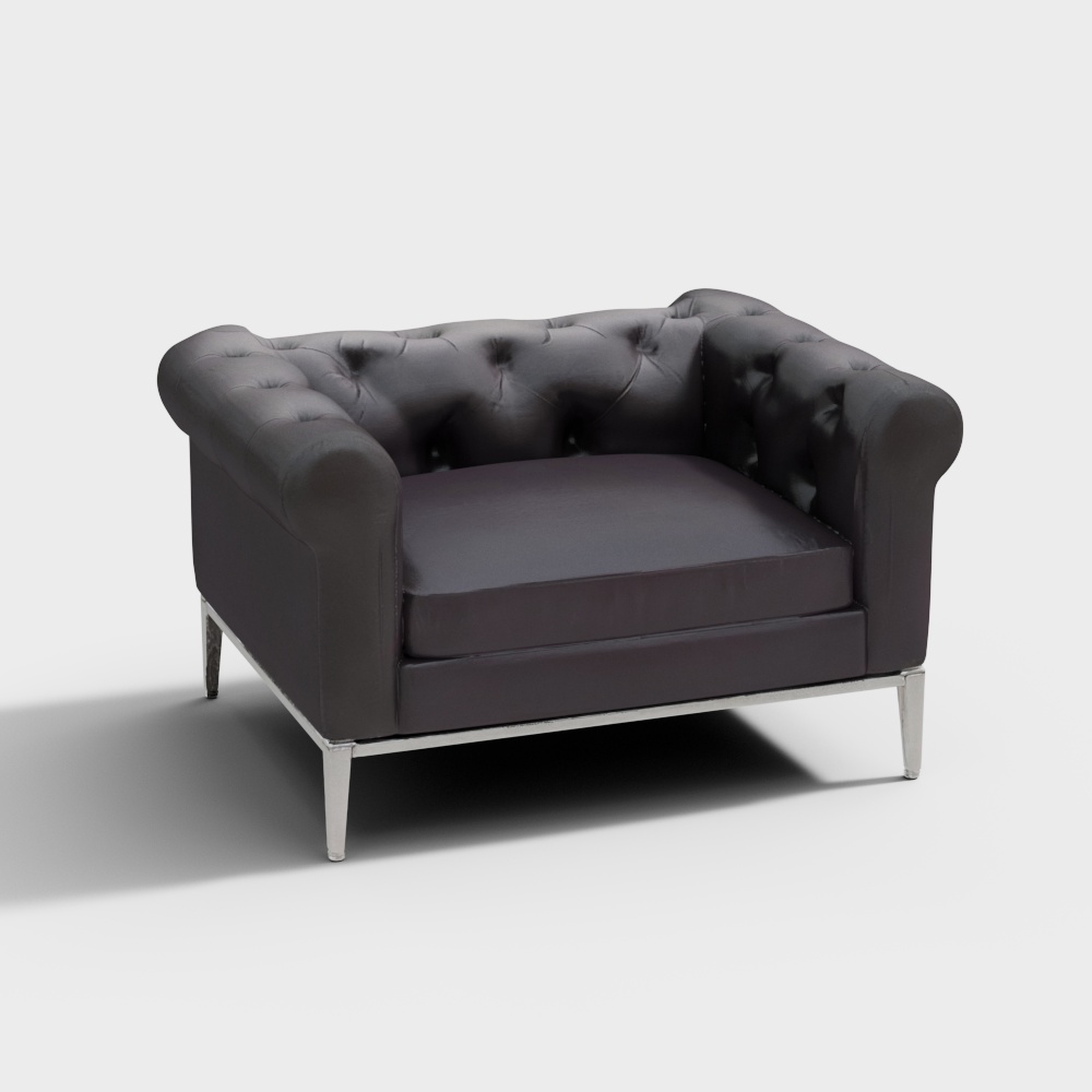 Italia Chesterfield Chair - Metal Base
