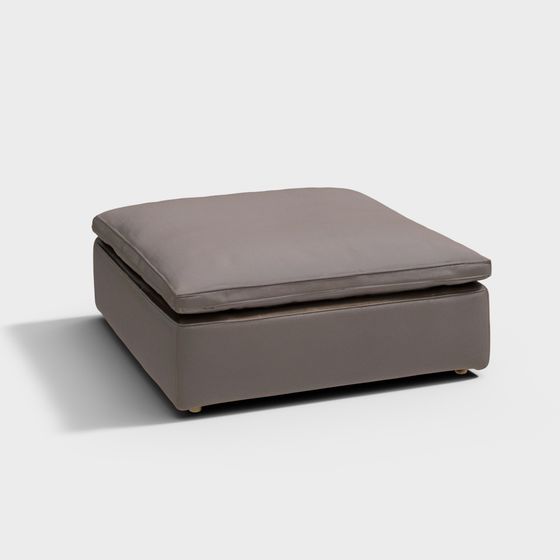 Cozy Ottoman 3D model for Elegant Interiors