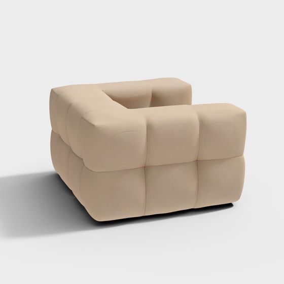 Modular Sofa 3D model for Modern Aesthetics