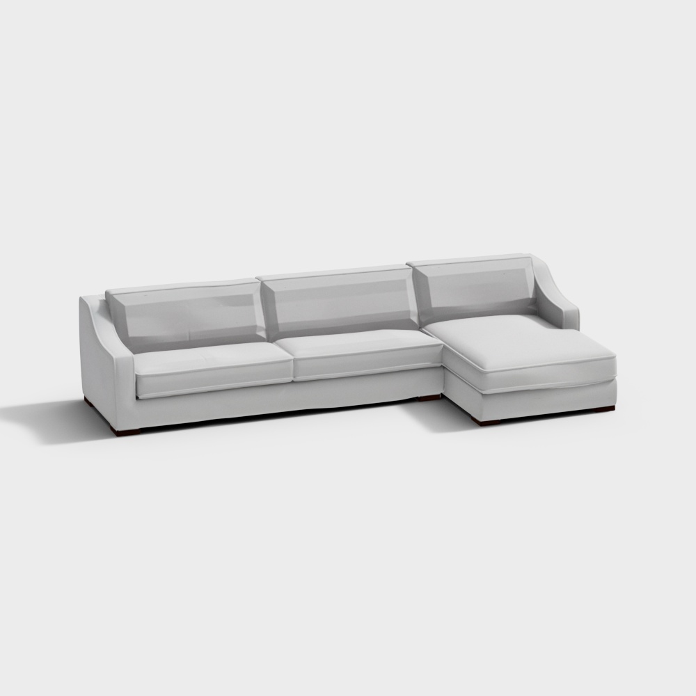 Modena Slope Arm Right-Arm Sofa-Chaise Sectional