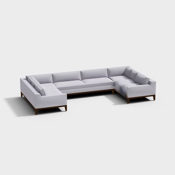 Urban Comfort Low-Poly Sofa 3D model