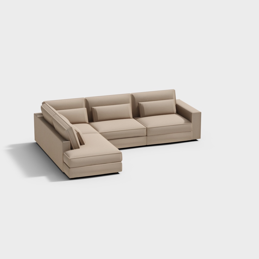 Lugano 4-Piece Left-Arm L-Sectional with Open Chaise