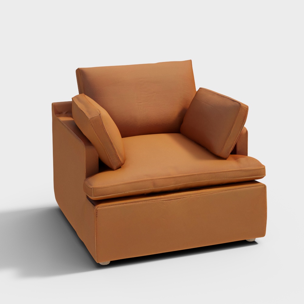 Cloud Track Arm Leather Chair