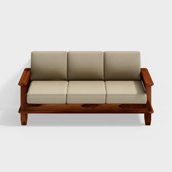 Stylish Minimalist 3D Sofa Model for Contemporary Spaces