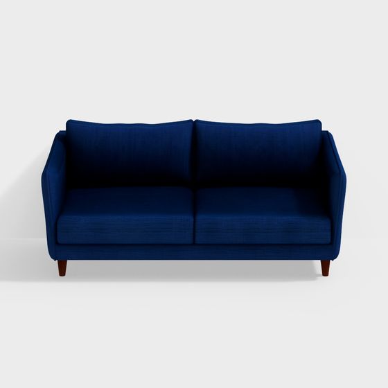Stylish Deep Blue Sofa 3D Model for Modern Interiors