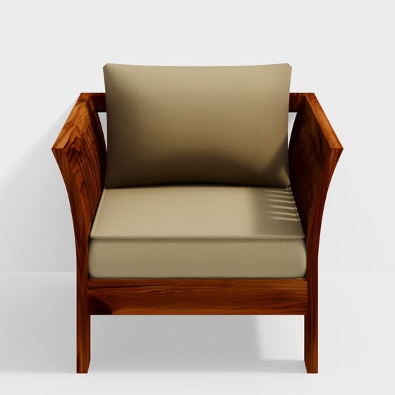 Stylish Vintage Armchair 3D model for Creative Projects