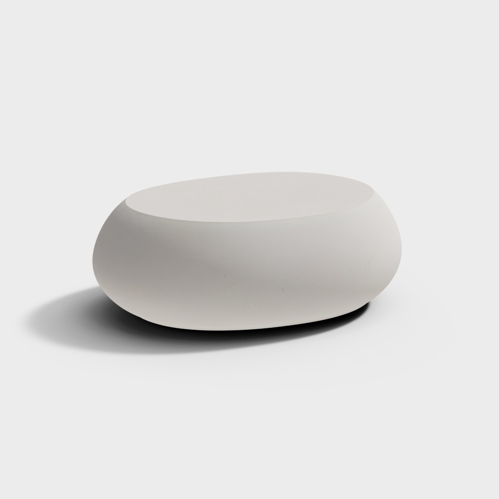 Table basse ovale intérieure-extérieure Pebble