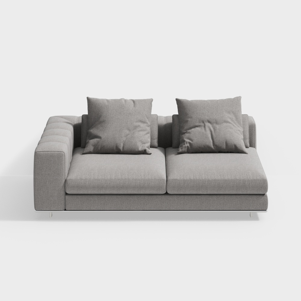 Y-27 피아노 키 소파 (다수의 사람, 단일 팔걸이, 면과 리넨)