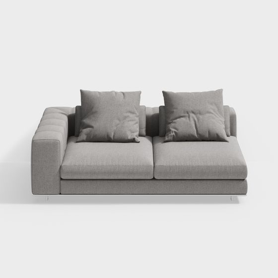 Y-27 피아노 키 소파 (다수의 사람, 단일 팔걸이, 면과 리넨)