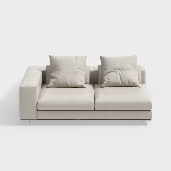 Elegant Minimalist 3D Sofa Model for Modern Interiors