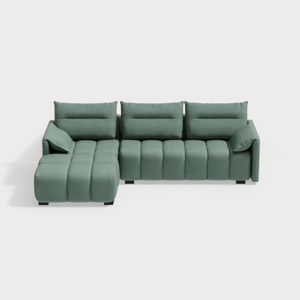 形状付きコーナーソファ